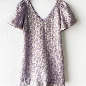 Greylin Lilac Textured Mini Dress